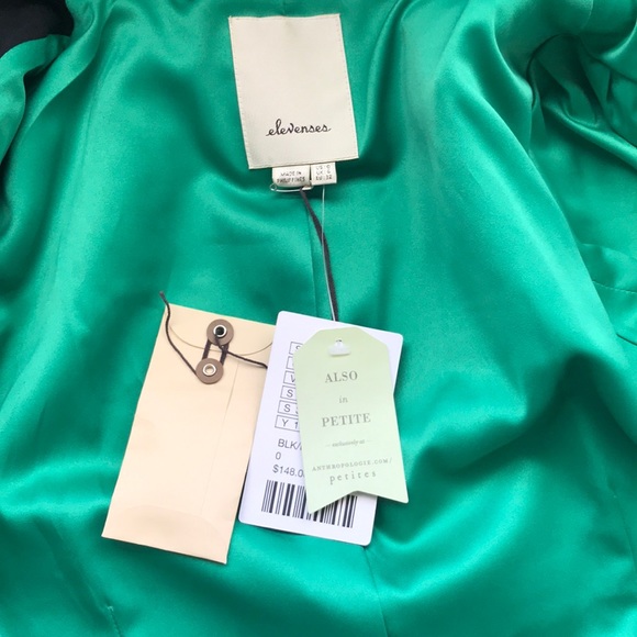 Anthropologie Elevenses Black Blazer size 0 - Picture 5 of 5
